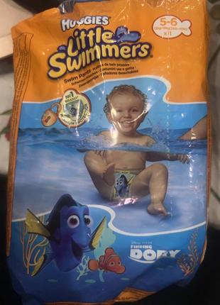 Підгузки-трусики для купання huggies little swimmers. розмір 5-6 (12-18 кг).