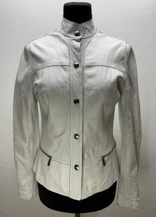 Кожаная винтажная легкая куртка claude montana paris montana blu