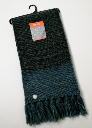Новый теплый изумрудный длинный шарф regatta