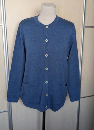 Синий шерстяной кардиган cotswold collections