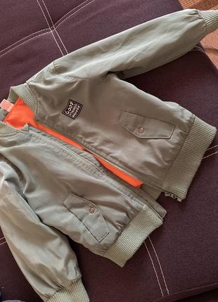 Куртка хаки зеленая как новый бомпер весенний pepco 104 см 3-4 года на резинке
