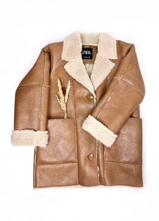 Пальто дубленка на девочку zara