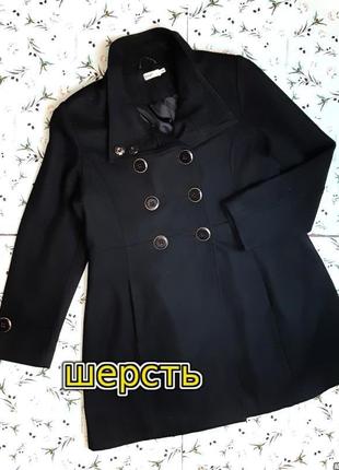 🌿1+1=3 шикарне чорне двобортне пальто josie, розмір 50 — 52