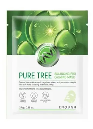 Тканевая маска для лица enough pure tree balancing pro calming mask с экстрактом чайного дерева