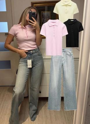 Базовые поло в рубчик zara