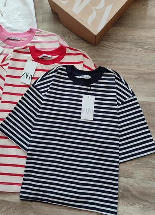 Футболка у смужку zara розмір s оригінал