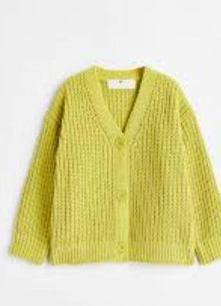 Кардиган на девочку лаймового цвета h&amp;m
