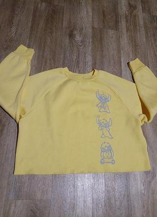 Короткий свитшот лило и стёжка