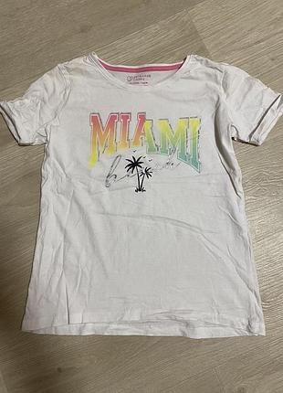 Футболка белая 11-12 лет miami