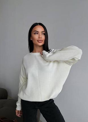 Удлиненный женский свитер в стиле oversize.        5016