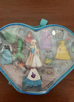 Disney диснеу набір мінілежана ельза холодне серце русалонька аріель і одяг силіконова аксесуари