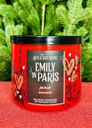 Свічка на 3 гноти paris amour від bath&body works