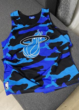 Майка подвійна adidas nba баскетбольна камуфляжна синя