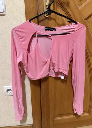 Рожевий лонгслів