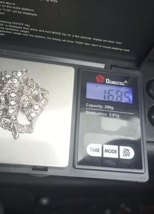 Серебряная женская цепочка 925 проба 50 см 16.80 грм состояние новой Влагала два раза