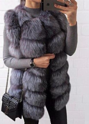 Песцовая меховая жилетка