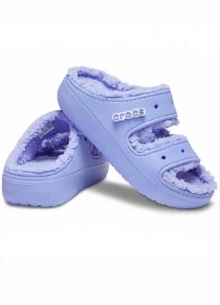 Чоловічі утеплені капці тапки тапочки крокси crocs cozzzy sandal. нові з етикетками оригінал. розмір 47-48