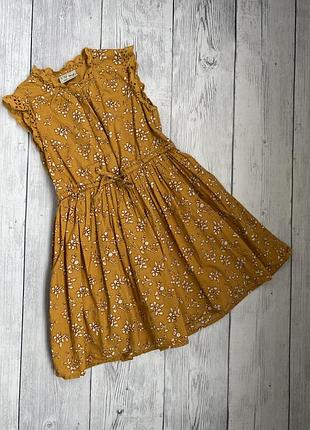Коттоновое платье next на девочку 6 лет ( рост 116 см)
