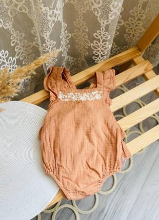 Муслиновый боди на 12-18 месяцев