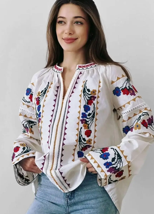 Вышиванка женская  машинная гладь  s, m, l  sin2004-5723rве