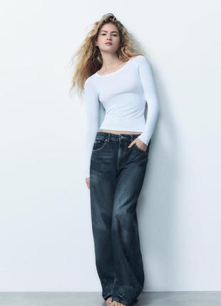 Джинси trf mid-rise baggy balloon