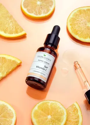 Сыворотка с витамином c для сияющей и молодой кожи herbaderm 30ml