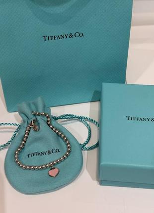 Браслет tiffany & co heart tag, серебро