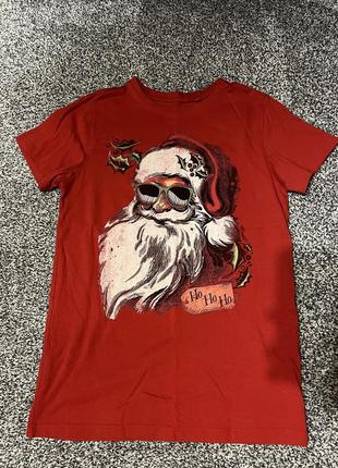 Футболка з принтом санта клауса 🎅