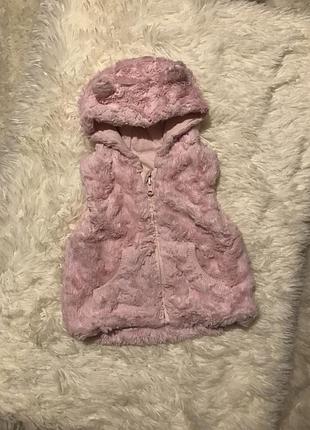 Жилетка теплая с ушками мехушка
