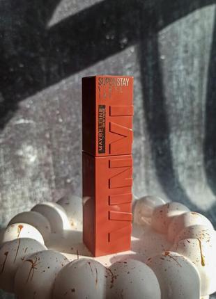 Maybelline superstay vinyl ink liquid lipstick мейбелін стійка рідка помада вініл інк peppy 15