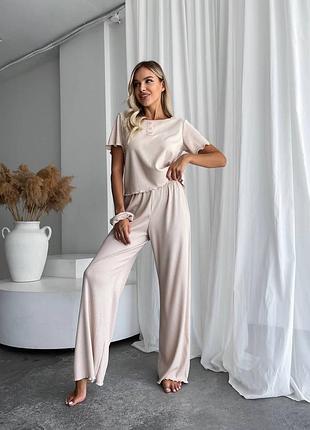 Костюм-тройка (топ+брюки+резинка)