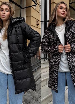 Куртка удлиненная двусторонняя