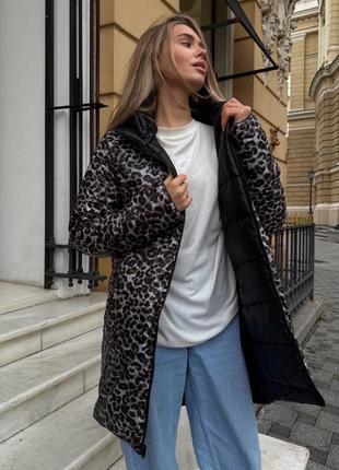 Куртка удлиненная двусторонняя5 фото