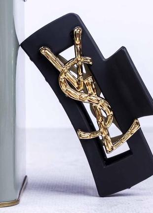 Чорний великий крабик для волосся