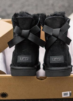 Ugg mini bailey bow ii boot black🆕 шикарные женские угги 🆕 купить наложенный платёж5 фото