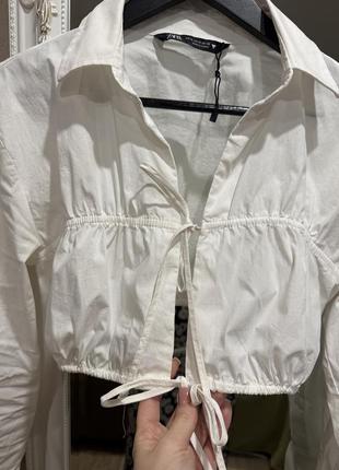 Белая рубашка zara