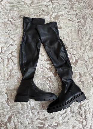 Высокие сапоги-чулки zara