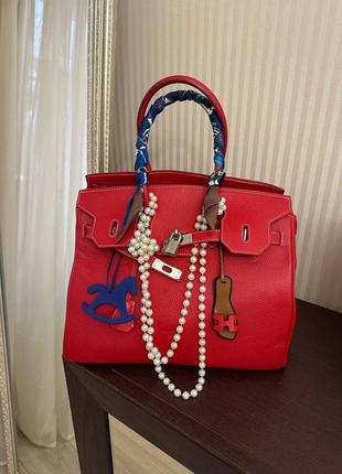 Яскрава жіноча сумка в стилі hermes birkin 35 розмір, шикарна сумочка