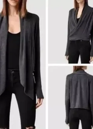 Натуральный кардиган, allsaints pirate cardigan, шерсть, шелк