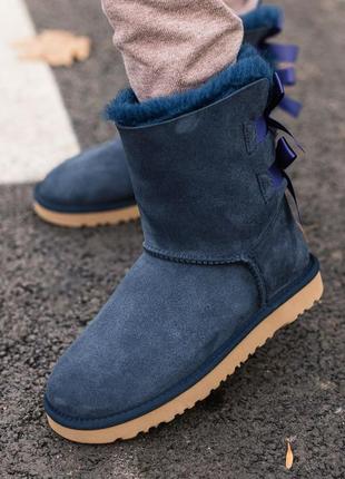 Ugg biley bow ii boot blue🆕 шикарные женские угги 🆕 купить наложенный платёж5 фото