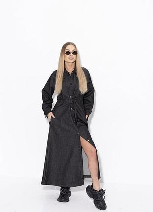 Джинсова сукня-сорочка