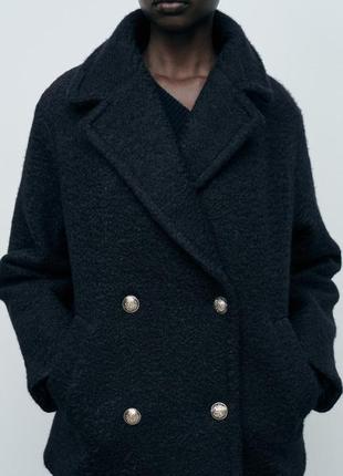 Двобортне пальто zara