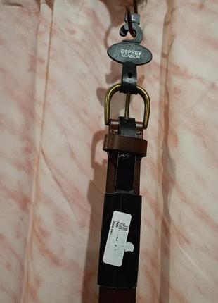 Шкіряний ремінь коричневого кольору від osprey london, l