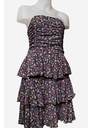 Платье бюстье с воланами рюши vert de rage коктейльное платье без бретелей jacques vert