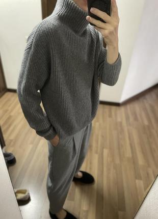 Свитер с горлом h&m premium   кашемир шерсть