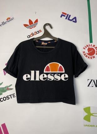 Кроп топ вкорочена футболка big logo ellesse oversize