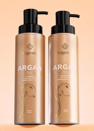 Набір bogenia для волосся з маслом аргани (кондиціонер, шампунь) 2в1