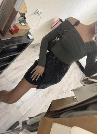 Юбка с паетками