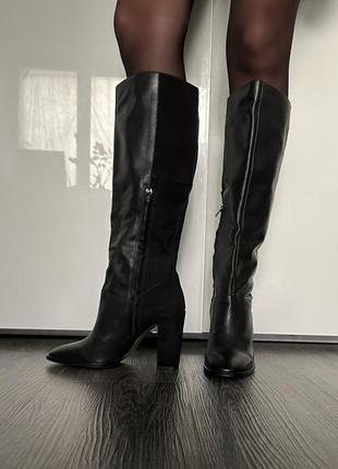 Нові чоботи з натуральної шкіри та замші