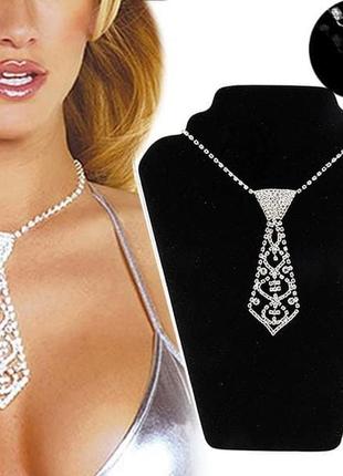 Галстук инкрустированный кристаллами